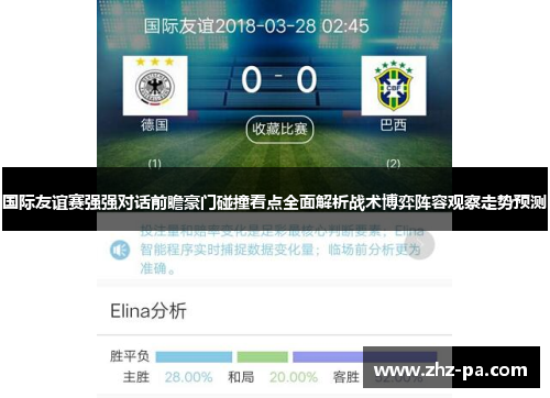 国际友谊赛强强对话前瞻豪门碰撞看点全面解析战术博弈阵容观察走势预测